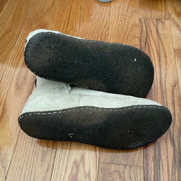 Sorel Nakiska Bootie Slipper Womens 7.5 Suede Faux-Fur Indoor/Outdoor Off-White - Picture 8 of 12